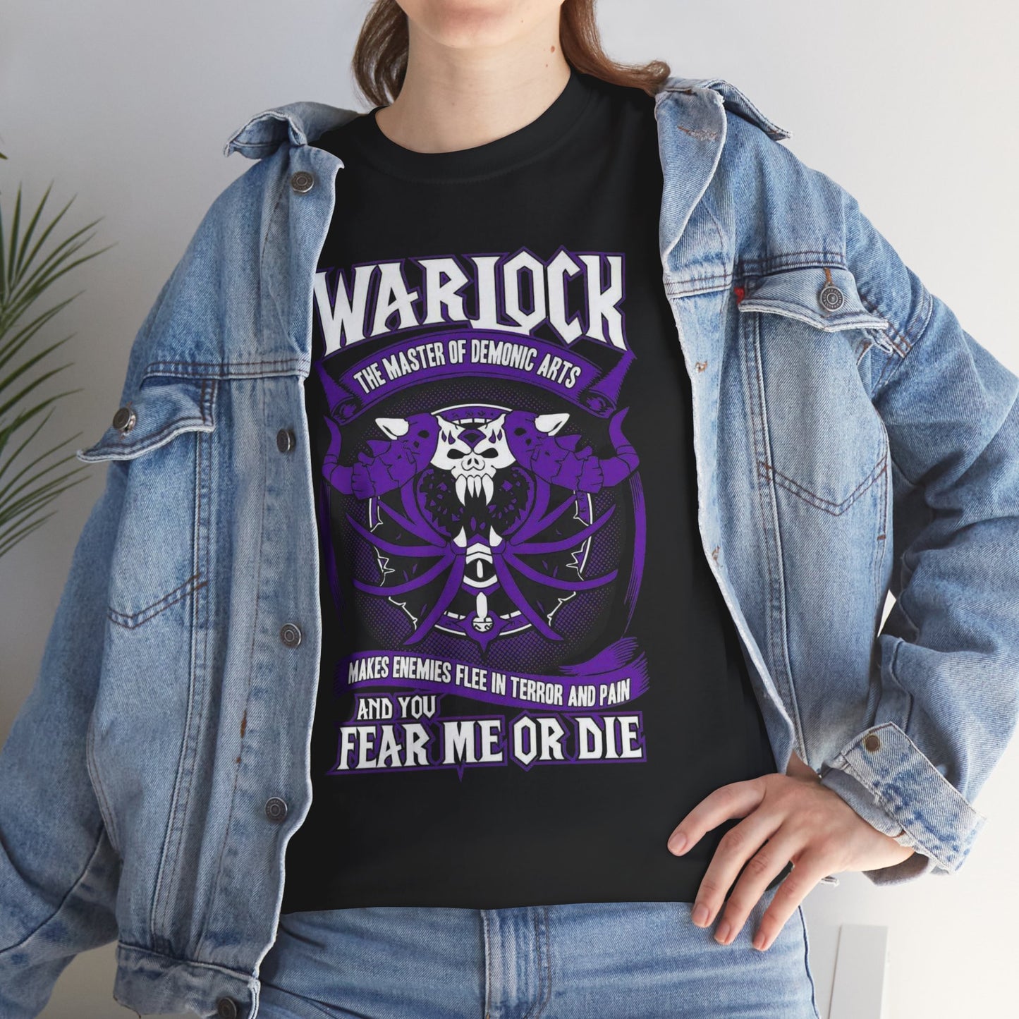 Warlock Class from World of Warcraft - Unisex Heavy Cotton Tee