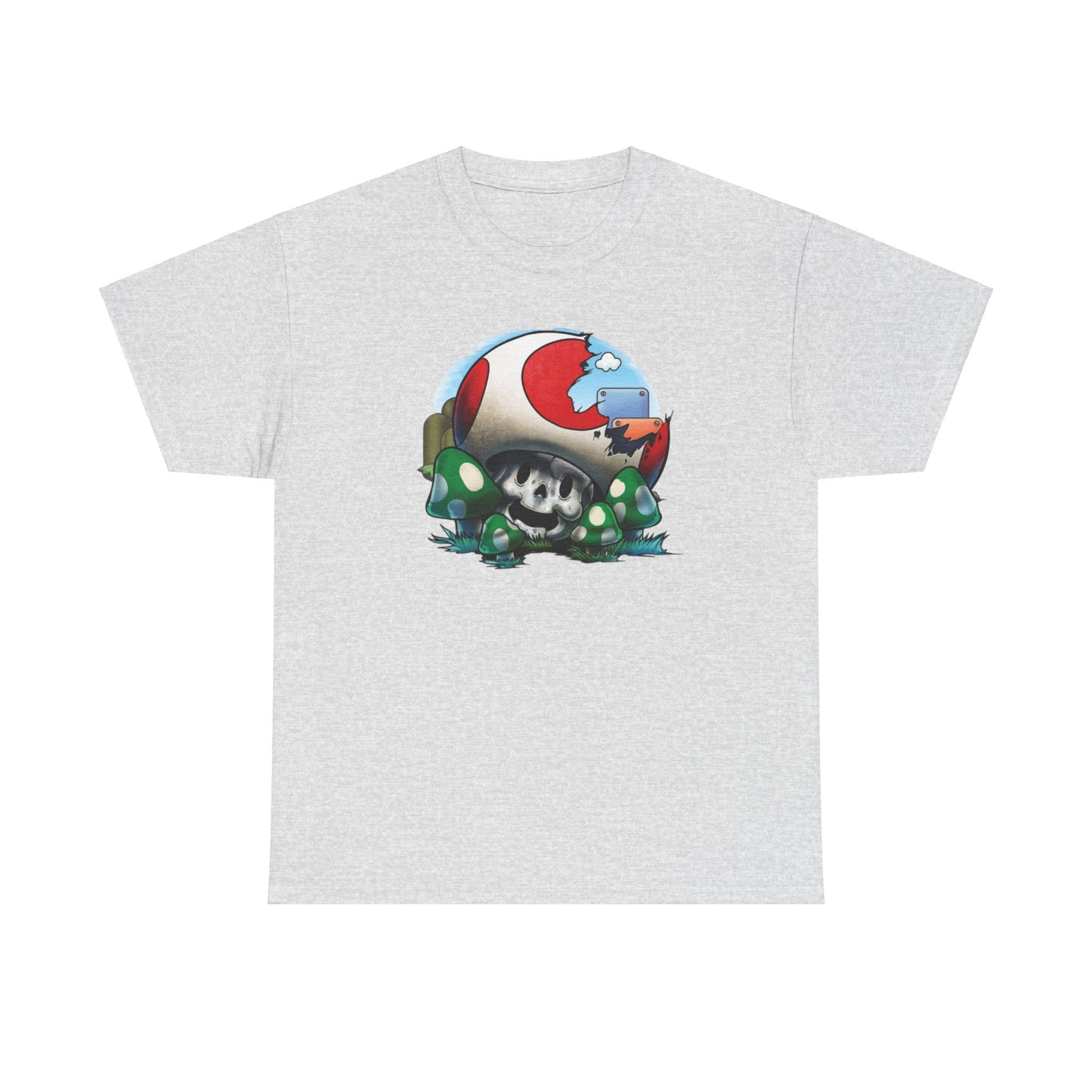 Retro Games Collection Smashed Mushroom - Unisex Heavy Cotton Tee