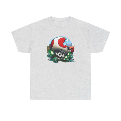 Retro Games Collection Smashed Mushroom - Unisex Heavy Cotton Tee