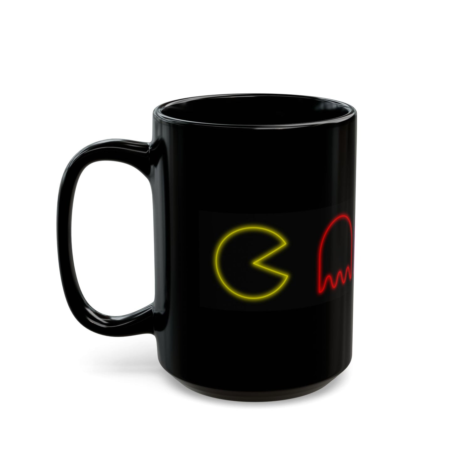 Retro Games Collection Neon PacMan - Black Mug (11oz, 15oz)