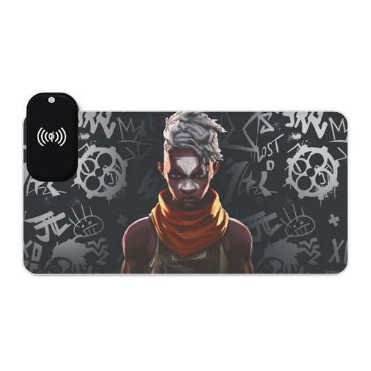 Ekko the boy savior from Arcane- LED Gaming Mouse Pad with Wireless Charging