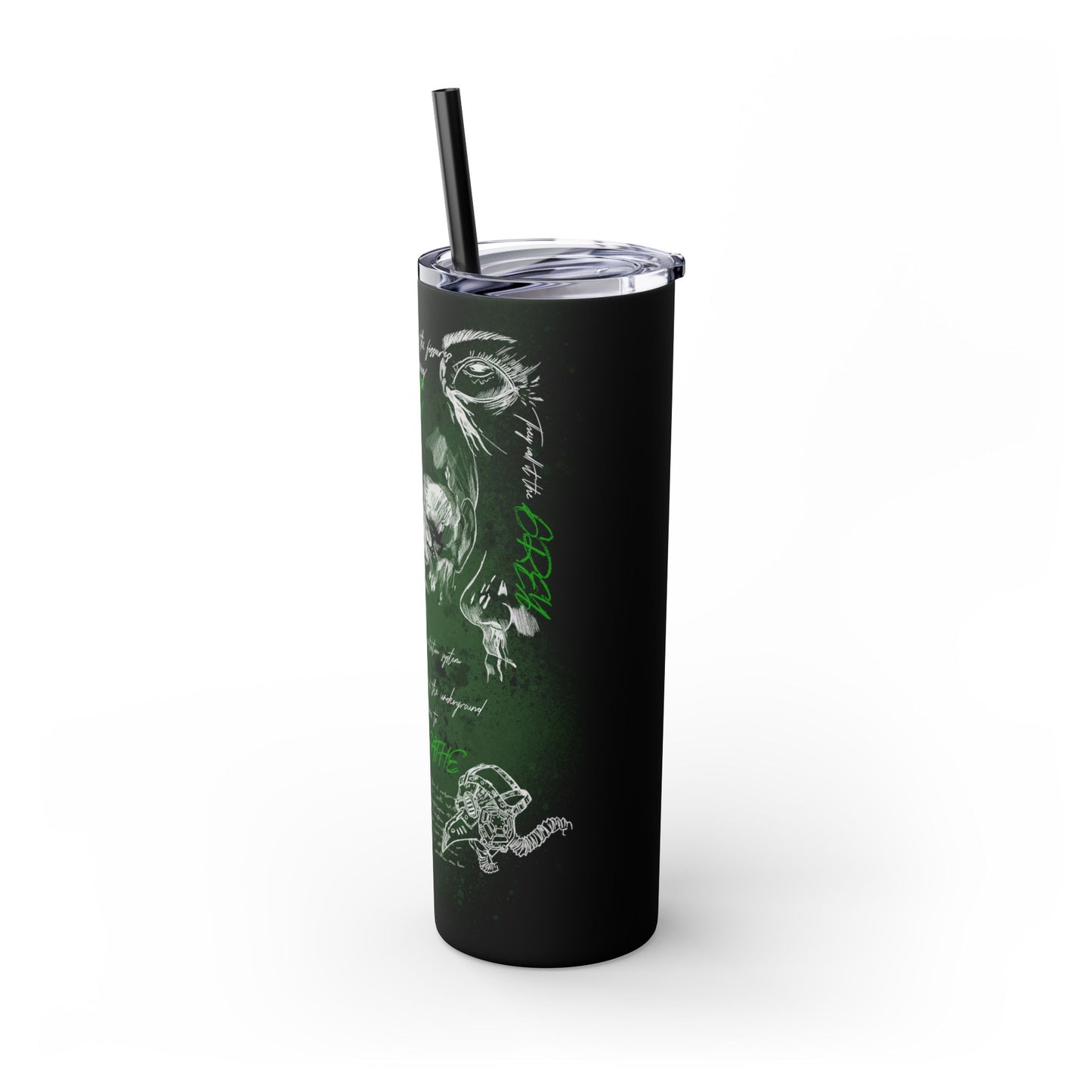 Kiramman case: The Grey - Skinny Tumbler with Straw, 20oz