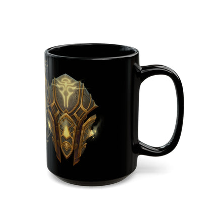 Lightforge Draenei Crest Alliance WoW - Black Mug (15oz)