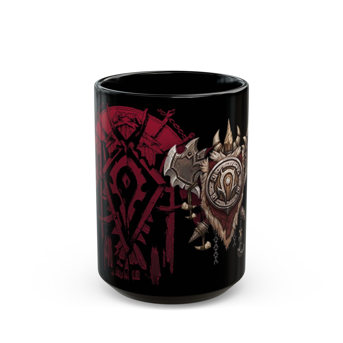 Maghar Orc Crest Horde WoW - Black Mug (15oz)