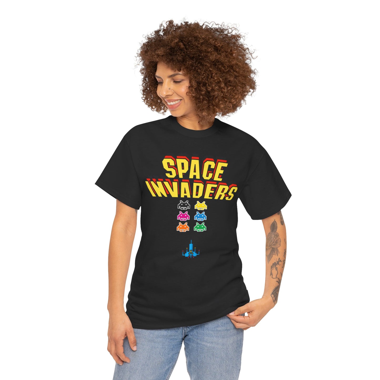 Retro Games Collection Space Invaders  - Unisex Heavy Cotton Tee