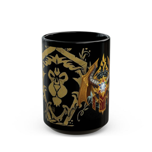 Dracthyr Crest Alliance WoW - Black Mug ( 15oz)