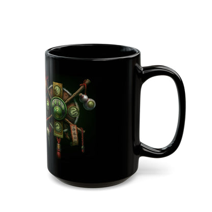 Pandaren Crest Horde WoW - Black Mug (15oz)