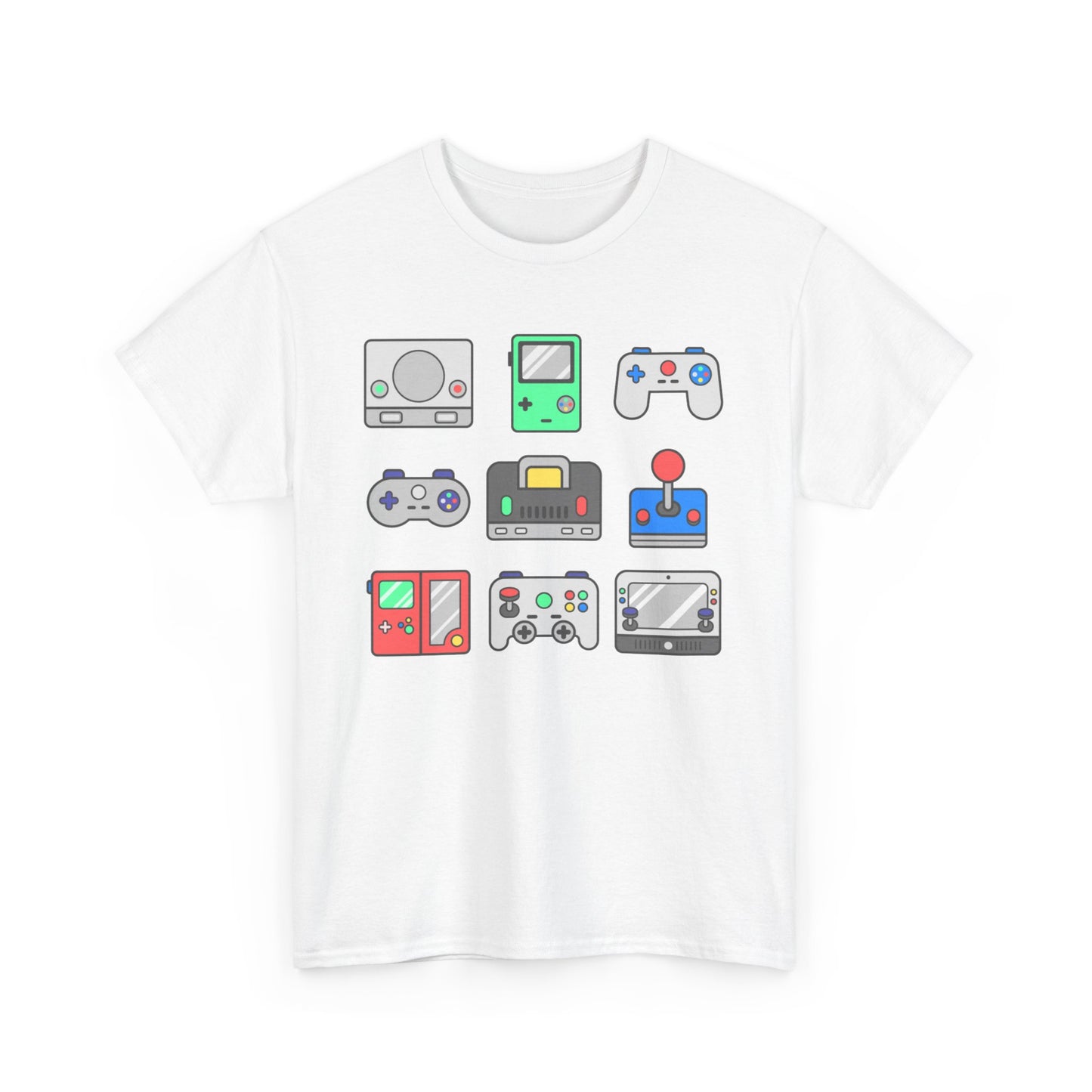 Retro Games Collections Consoles & Controllers - Unisex Heavy Cotton Tee