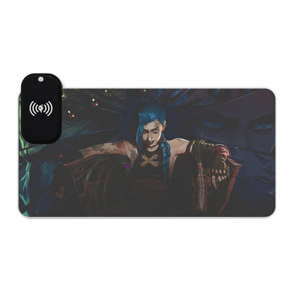 Get Jinxed! - LED Gaming Mouse Pad with Wireless Charging