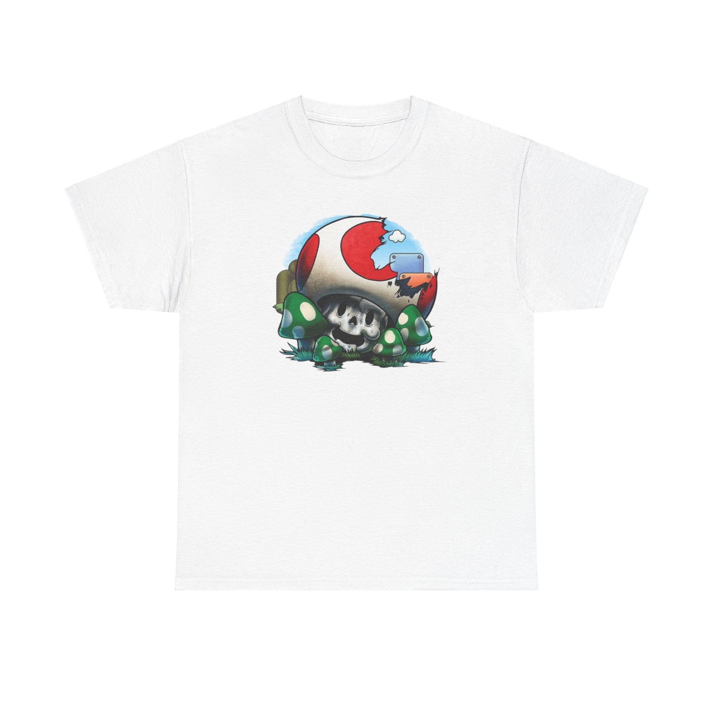 Retro Games Collection Smashed Mushroom - Unisex Heavy Cotton Tee