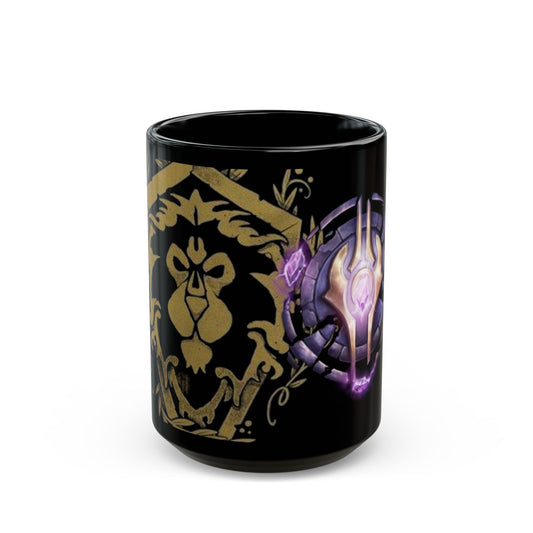 Draenei Crest Alliance WoW - Black Mug (15oz)