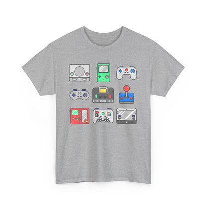 Retro Games Collections Consoles & Controllers - Unisex Heavy Cotton Tee