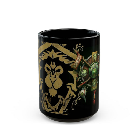 Pandaren Crest Alliance WoW - Black Mug (15oz)