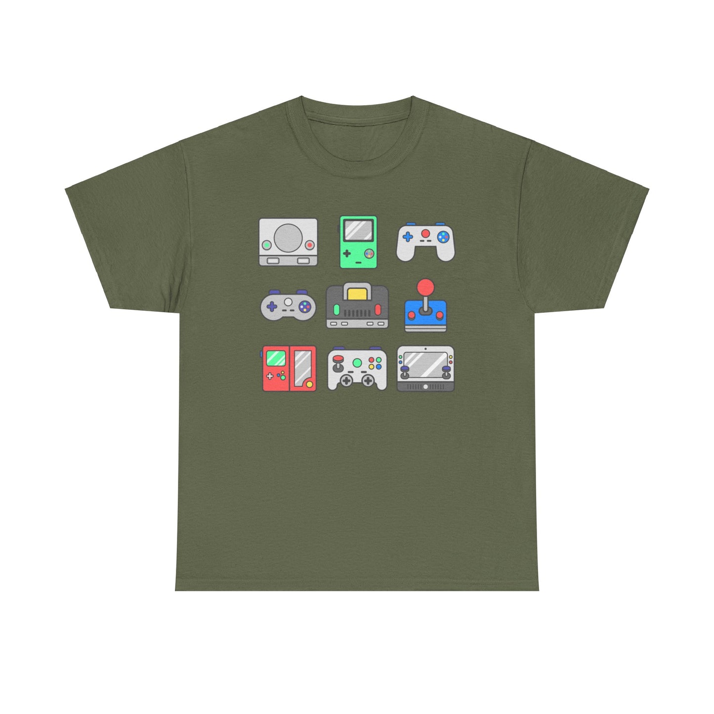 Retro Games Collections Consoles & Controllers - Unisex Heavy Cotton Tee